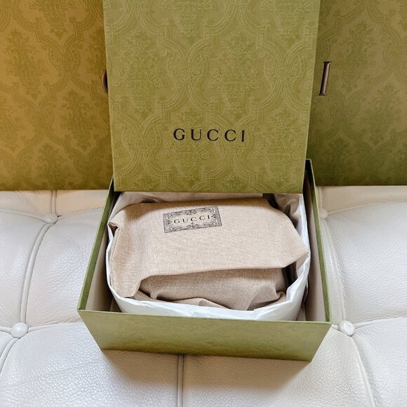 Gucci Azalea Horsebit 1955 Web Monochrome GG Mini HandBag Wallet On Strap Black - Picture 13 of 13